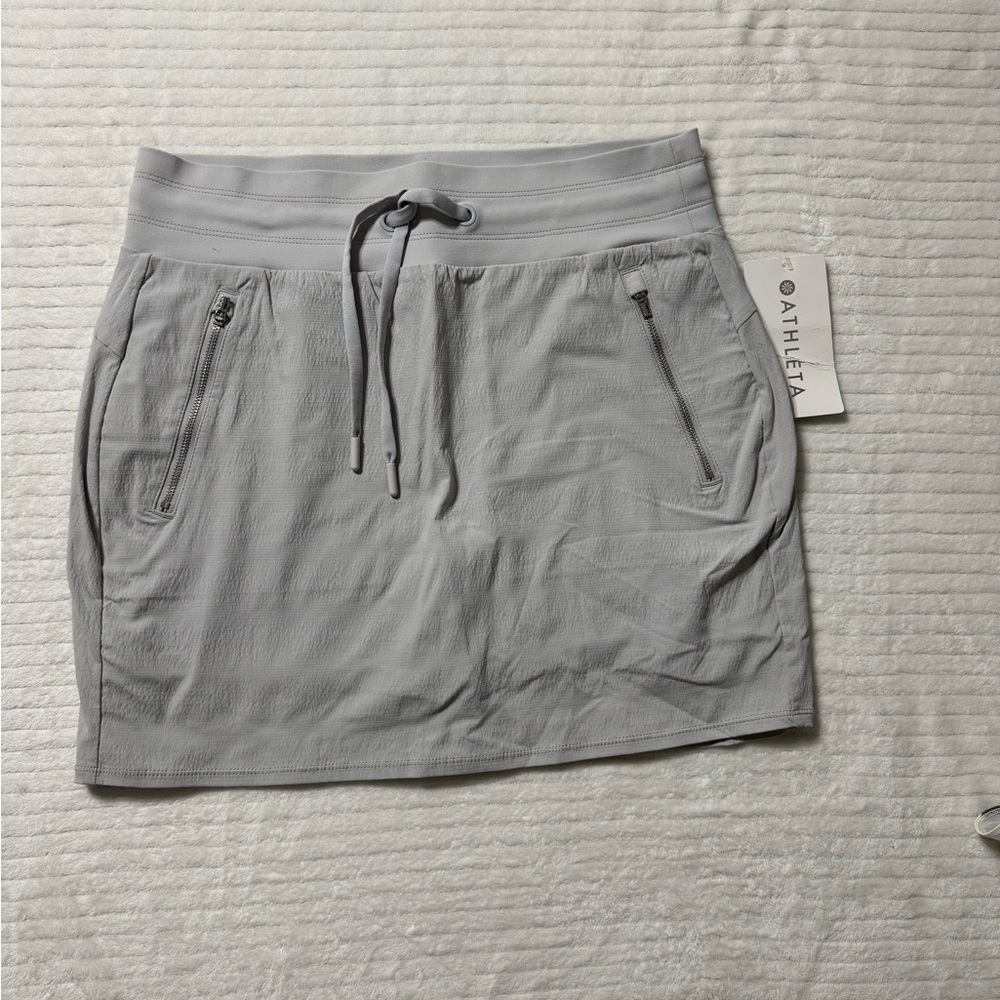 Athleta Heather Gray Skirt with Adjustable Waist size 6